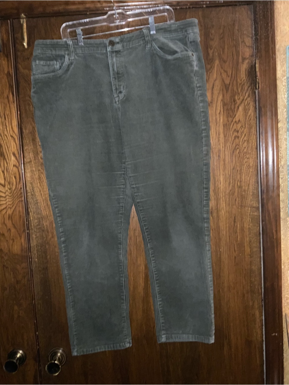 Sonoma Straight-Leg Corduroy Pants in Olive